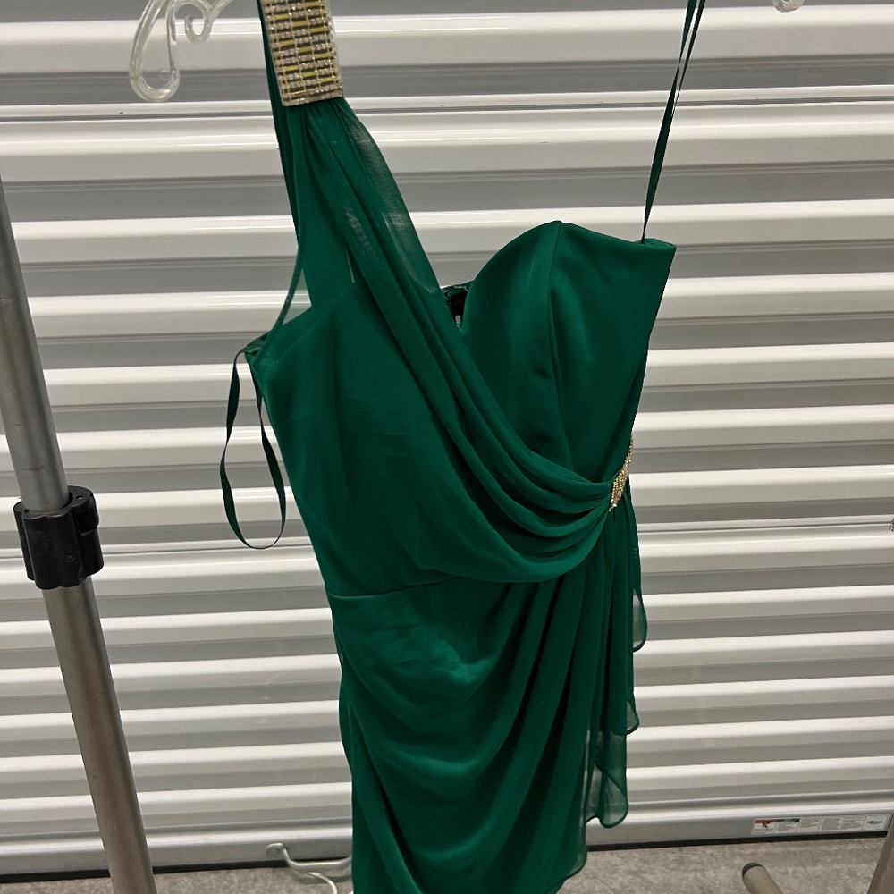 Green cocktail dress